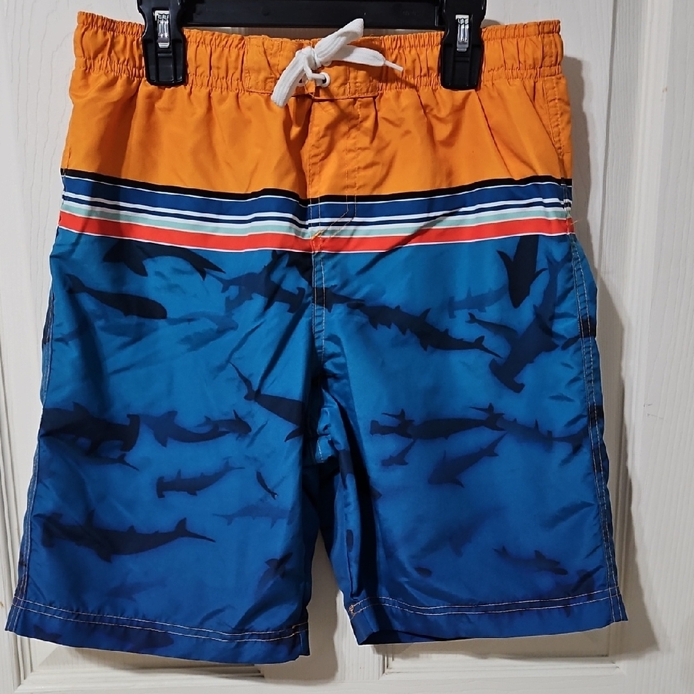 Big Chill Kids Shark Print Swim Shorts